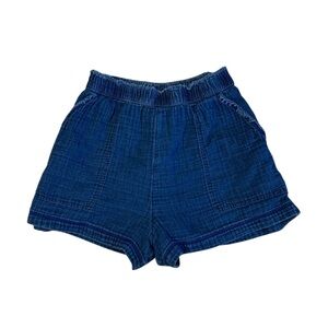 aerie Dark Blue High-Waist Elastic Shorts